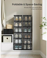 Slickblue Stackable Shoe Boxes for Efficient and Customizable Footwear Storage Solutions