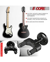 5 Core Guitar Wall Mount Hangers Adjustable Rotatable Display Wall Hook Holder w Soft Padding - 1PC