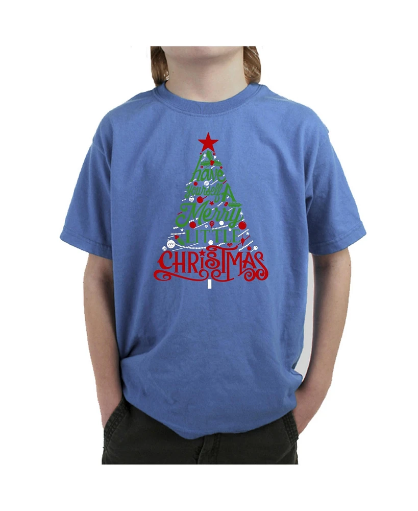 La Pop Art Boys Have Yourself a Merry Christmas Word T-Shirt