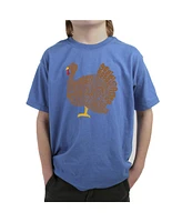 La Pop Art Boys Turkey Face Word T-Shirt