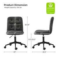Mid-century Modern Andreas Upholstered Swivel Task Chair