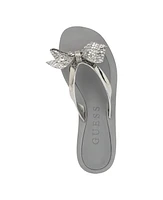 Guess Women's Tata Eva Fashion Bow Detail Flip Flop Sandals