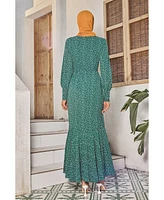 Urban Modesty Women's Mint Sheath Abaya Maxi Dress