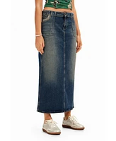 Desigual Women's Denim midi skirt