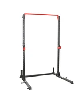 Sunny Health & Fitness Essential 800-lb High Capacity Power Rack Cage with Weight Plate Storage & Adjustable J-Hooks - Sf-XF920063