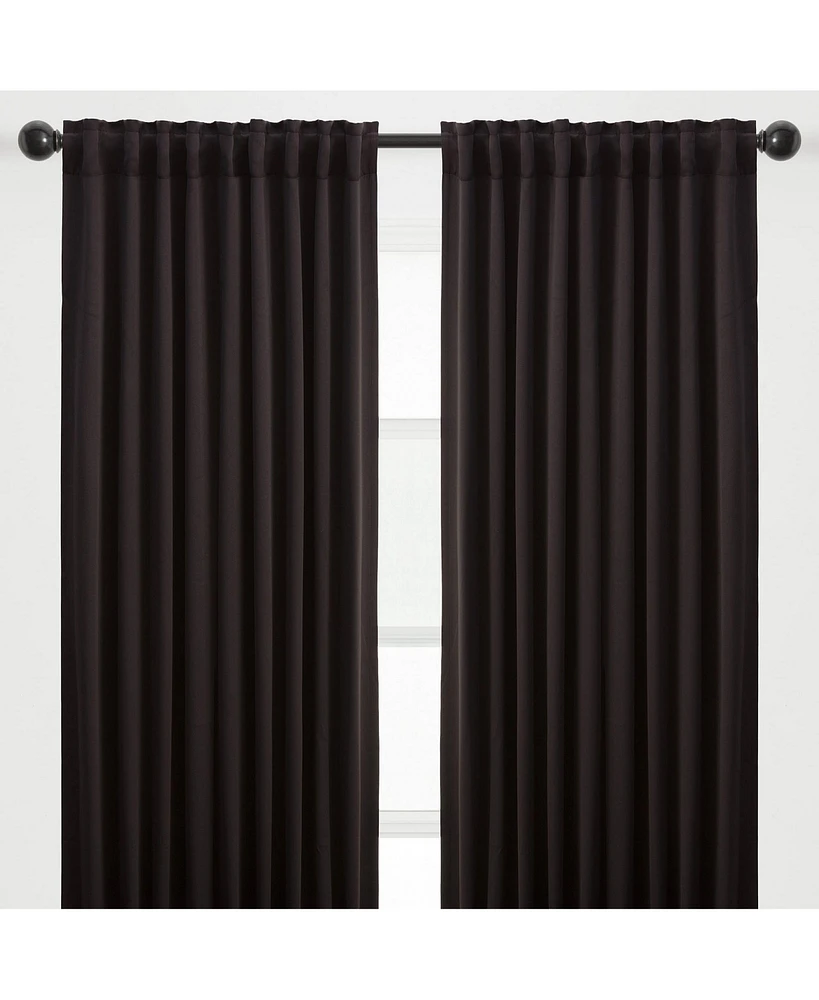 Chanasya Premium 2-Panel Ornamental Damask Room Darkening Curtains - 3-in-1 Back Tab, Rod Pocket