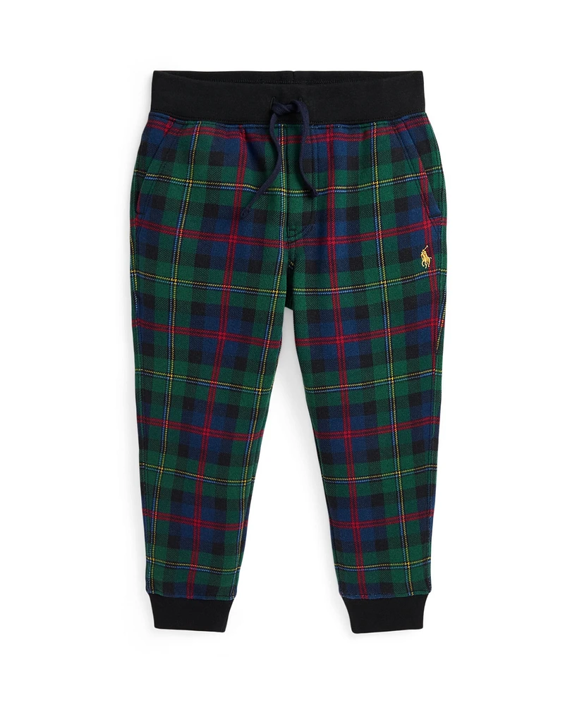 Polo Ralph Lauren Toddler and Little Boys Plaid Fleece Jogger Pant