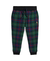 Polo Ralph Lauren Toddler and Little Boys Plaid Fleece Jogger Pant