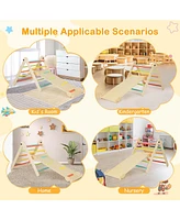 3-in-1 Triangular Climbing Toys Foldable & Height-adjustable Triangle Set