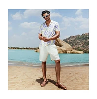 Men's Lilac & Pale Yellow Ethnic Shirt