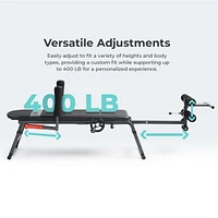 Sunny Health & Fitness Inversion Traction & Stretch Decompression Table - 400LBs Weight Capacity
