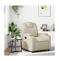 vidaXL Recliner Chair Cream Faux Leather