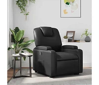 Recliner Chair Black Faux Leather