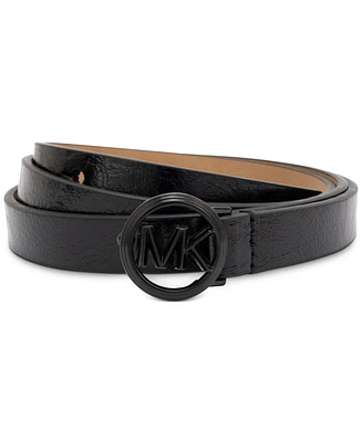 Michael Kors Logo Charm Skinny Belt