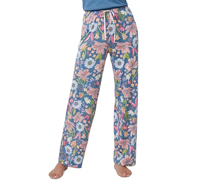 Hue Women's Romantic Floral Long Pajama Pants