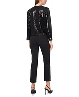 Vince Camuto Women's Sequined Collarless Cropped Jacket