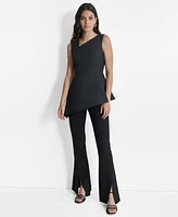 Dkny Women's Asymmetrical Peplum-Hem Sleeveless Top