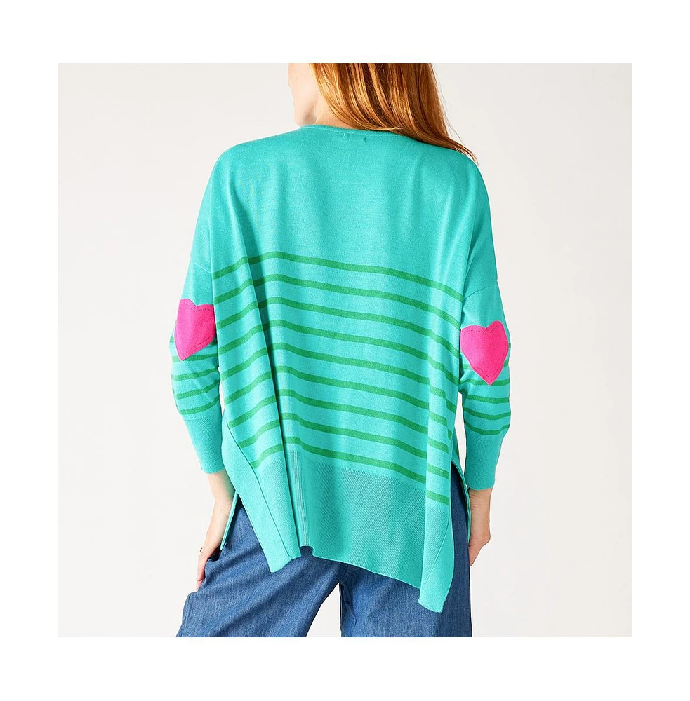 Mersea Women's Amour Sweater with Heart Patch