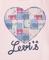 Levi's Little Girls 2-Piece Puff Sleeve Tee and Jeans Set