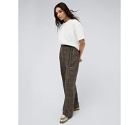 Kenneth Cole Women's High-Rise Wide-Leg Double-Pleated Pants