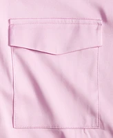 On 34th Women's Button-Front Long-Sleeve Satin Utility Shirt, Created for Macy's