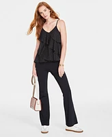 On 34th Women's V-Neck Tiered Chiffon Camisole Top, Created for Macy's