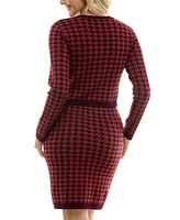 Taylor Petite Houndstooth Cropped Jacket & Bodycon Dress