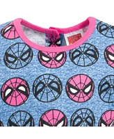 Marvel Toddler Girls Spider-Man Spider-Girl French Terry Romper to