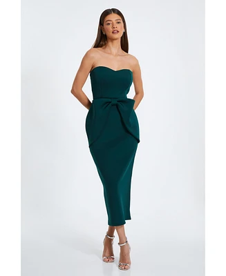 Quiz Women's Scuba Bow Maxi Dress