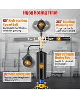 Skonyon Boxing Speed Trainer Freestanding Fillable 360° Spinning Bar Adjustable Height