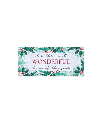 Evergreen Holiday Homestead Sassafras Indoor Outdoor Switch Doormat 1'10"x10" Multicolored