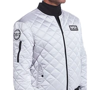 Space One Men's Nasa Reversible Quilted Bomber Jacket
