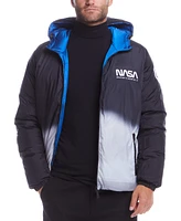 Space One Men's Nasa Inspired Reversible Puffer Jacket