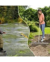 Sugift Floating Weed Lake Rake 36” Aquatic Pond Weed Cutter with Foam Floats