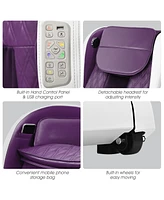 Sugift Full Body Zero Gravity Massage Chair Recliner with Sl Track Heat -Purple