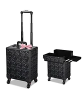 Byootique Rolling Makeup Train Case Cosmetic Trolley Organizer Mermaid