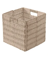 Ornavo Home Collapsible Paper Wicker Inch Square Storage Cube Bin Basket