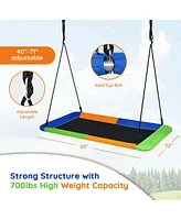 Costway 700lb Giant 60'' Platform Tree Swing Outdoor w/ 2 Hanging Straps