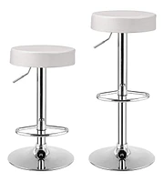 Sugift Set of 2 Adjustable Swivel Round Bar Stool Pub Chairs