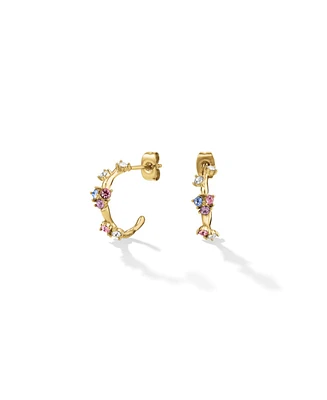 Rosefield Multicolor Chaton Hoops