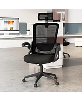 Sugift Adjustable Swivel Task Chair Ergonomic Office Chair with Adjustable Lumbar Support