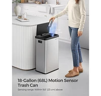 Slickblue Motion Sensor 18-Gallon Trash Can for Hands-Free, Efficient Waste Management