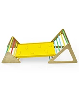 Inolait 3 in 1 Wooden Set of 2 Triangle Climber with Ramp for Slid