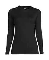 Lands' End Women's Baselayer Cozy Thermaskin Crewneck Top