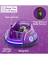 Sugift 12V Electric Ride On Car with Remote Control and Flashing Led Lights