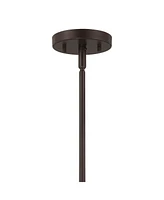 Possini Euro Design Milne Bronze Brown Gold Mini Pendant Lighting 8" Wide Modern Clear Crystal Rods Fixture for Dining Room House Bedroom Kitchen Isla