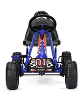 4 Wheel Pedal Powered Ride On Car with Adjustable Seat