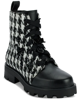 Karl Lagerfeld Paris Women's Makenzie Combat Booties