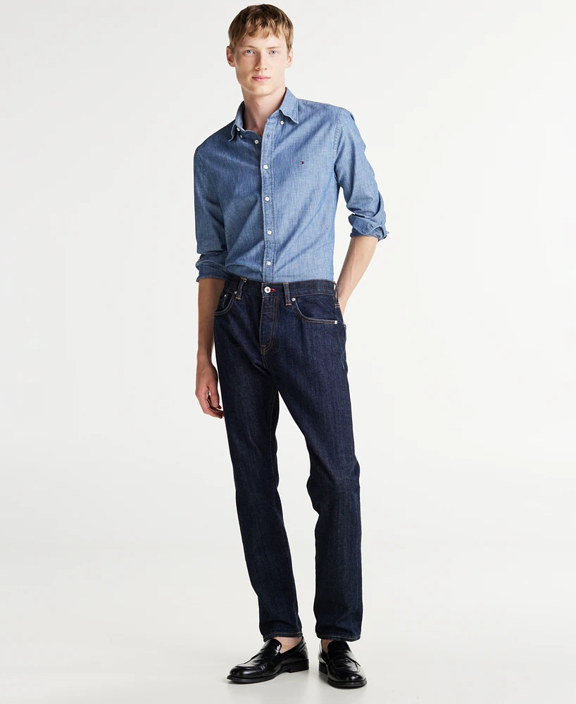 Tommy Hilfiger Men's Regular-Fit Chambray Button-Up Shirt