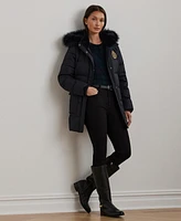 Lauren Ralph Women's Hooded Crest Puffer Coat